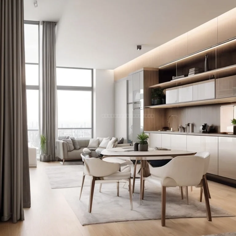 Vue intérieure d'un appartement élégant